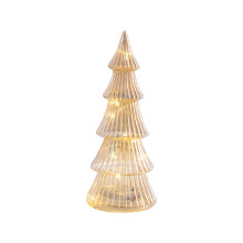 Crystal Glass Christmas Tree Ornament, Yellow, 28x7x7cm