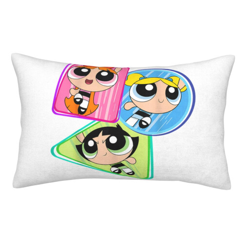 Powerpuffpinglorna sammet örngott 20x30 tum