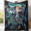Manta de flanela com estampa de lobo, macia e quente, 127 x 152 cm (50 x 60 polegadas). 1