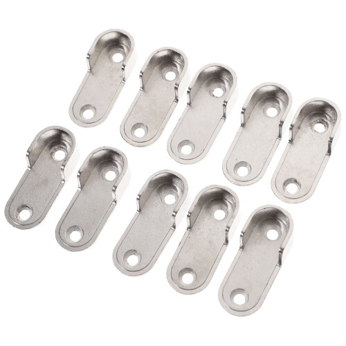 10-Pack Stainless Steel Closet Rod Brackets