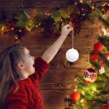 Capino Christmas Baubles Set of 3 White 8 cm