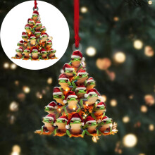 Acrylic Black Cat Christmas Ornament 3.5in