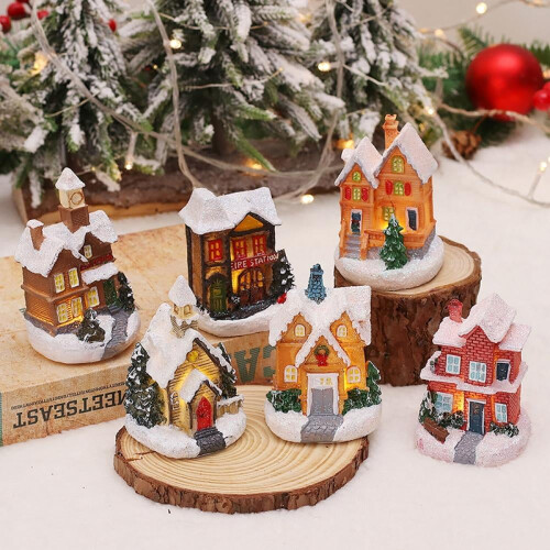 Verlichte peperkoekhuisjes, kerstdorpje 1