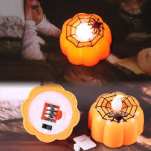 Świeca bezpłomieniowa LED w kształcie dyni na Halloween 4 cm