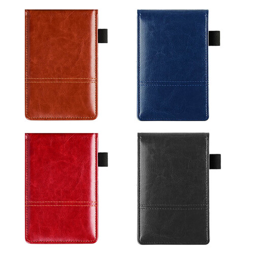 Compacts PU-Leder-Budgetplaner-Hülle im A7-Format mit-Schwarz 1