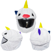 (Unicorn) Helmet Protective Cover For Men And Women Full-face Helmet Cartoon Plush Pig Scalp Kachu Stitch Headgear Uncovered Helmet