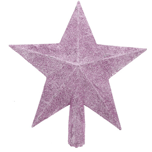 Christmas tree topper sparkle star 20 cm pink