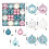 44-Piece Christmas Bauble Assortment – Blue, Pink, White 2