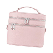 Spacious Cosmetic Keeping Bag Including See through-Pink