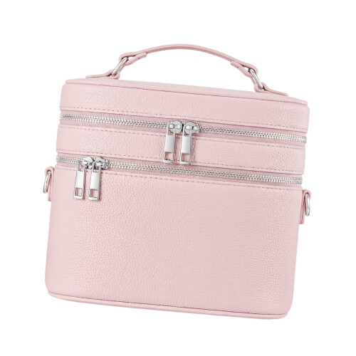 Spacious Cosmetic Keeping Bag Including See through-Pink