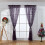 Snowflake Voile Curtains Silver Foil Print Pair 3