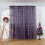 Snowflake Voile Curtains Silver Foil Print Pair 5
