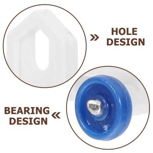 20-Piece Plastic Curtain Track Pulleys 1
