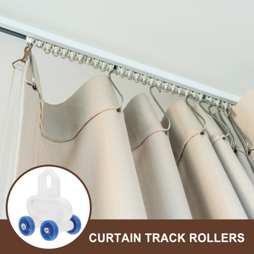 20-Piece Plastic Curtain Track Pulleys 2