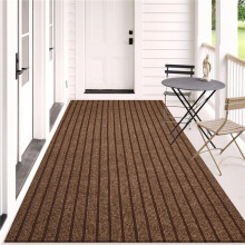 (Brown, 80cm×100cm) Non-Slip Kitchen Mat Patterned Carpet Full Coverage Kitchen Door Mat Long Style Suitable for Hallway