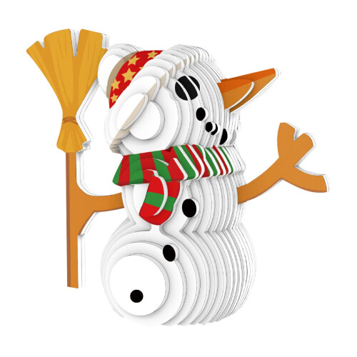 3D-pappers julpusselset – tomte, snögubbe, ren 1