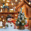 Gold Mini Artificial Christmas Tree 20cm 2