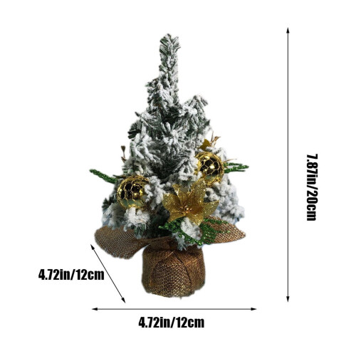 Gold Mini Artificial Christmas Tree 20cm 2