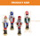 Nutcracker King Gingerbread Christmas Decor 150cm 4 pcs 5