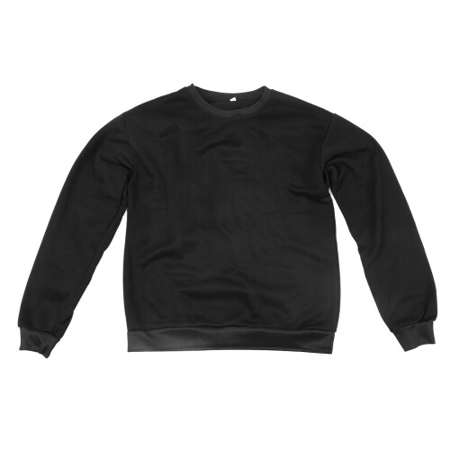Bedruckter Rundhals-Pullover in Schwarz Größe M 2