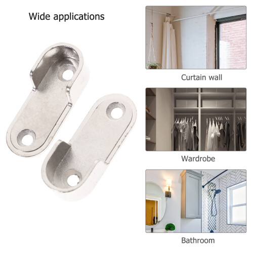 10-Pack Stainless Steel Closet Rod Brackets 1
