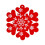 Christmas snowflake ornament plastic white 5-pointed star 2