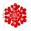 Christmas snowflake ornament plastic white 5-pointed star 3