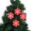 Christmas snowflake ornament plastic white 5-pointed star 5