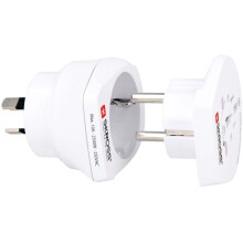 Travel adapter Combo World to Australia/China + Europe Grounded