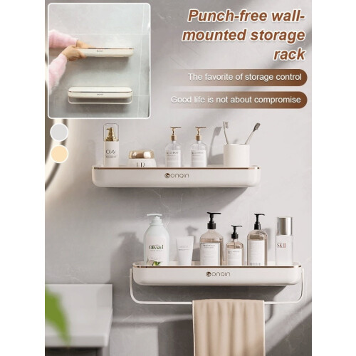 Wall Mounted Bathroom Organizer Shelf Multitier 1