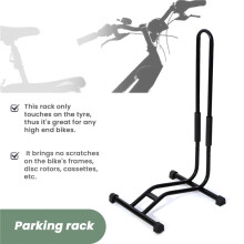 2X Bike Stand Bicycle Floor Parking Rack Storage Stand with Sponge Pad Black Bike Holder Bicycle Accessories