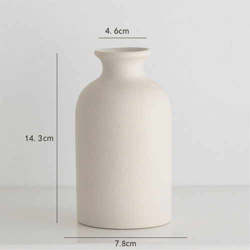 White Ceramic Nordic Vase for Flowers 2