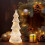 Crystal Glass Christmas Tree Ornament Yellow 1 Pc 2