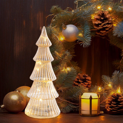 Crystal Glass Christmas Tree Ornament Yellow 1 Pc 1