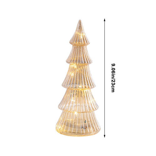 Crystal Glass Christmas Tree Ornament Yellow 1 Pc 2