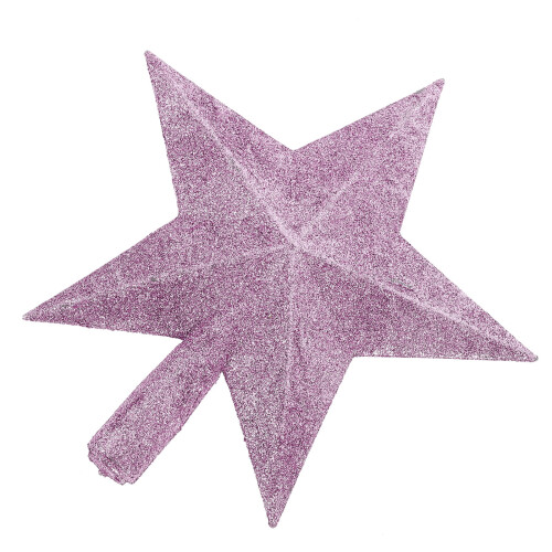 Christmas tree topper sparkle star 20 cm pink 1