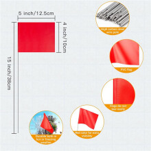 300Pack Marking Flags, Red Yard Flags 15x4x5Inch, Flags, Lawn Flags Markers, Irrigation Flags, Landscape Flags