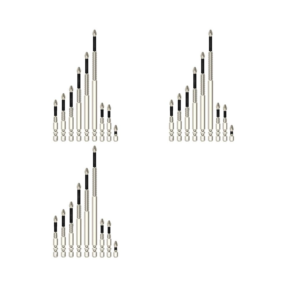 27Pcs Ph2 -Magnetic Screwdriver Bit Anti-Slip Long Drill Bits 25-150Mm For Electric Screwdrivers Hand Drills 4713300083777