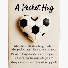 (Black- white) Golf Pocket Hug Gift Heart Shape Golf Decoration Inspirational Card