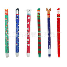 (piece set, Christmas pen six-piece set) Gel Eraser Pen With Erasable Ink Christmas Three-piece Set Of 0.5mm Gel Pen
