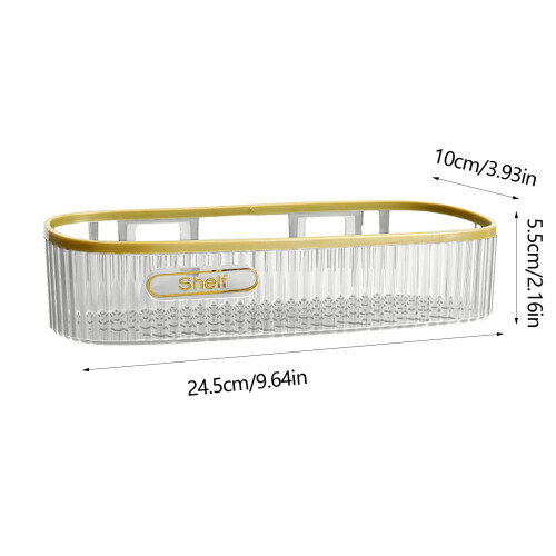 Vægmonteret badeværelseshylde – plastik, 24,5 cm, 2
