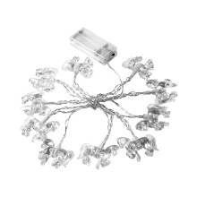Guirlande lumineuse de Noël LED transparente 10 LED 1,65 m