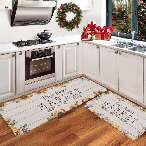 Tanuke Kitchen Carpet Set – 2 Pieces, Washable & Non-Slip 1
