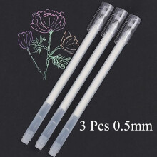 Bílý umělecký popisovač s tenkým hrotem 0,8 mm, balení 3 kusů