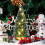 Green cedar LED glow needle Christmas tree tabletop 4