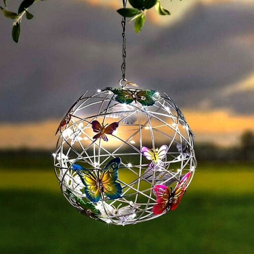 Solar Butterfly Hanging Ball Lamp