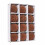12pcs Orange Flocked Christmas Ornaments 2.36in 2