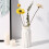 Milky White Shatterproof Plastic Vase 1pc 2