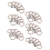 40-pack gardinringar i brons med klämmor, 3,8 cm innerdiameter 3