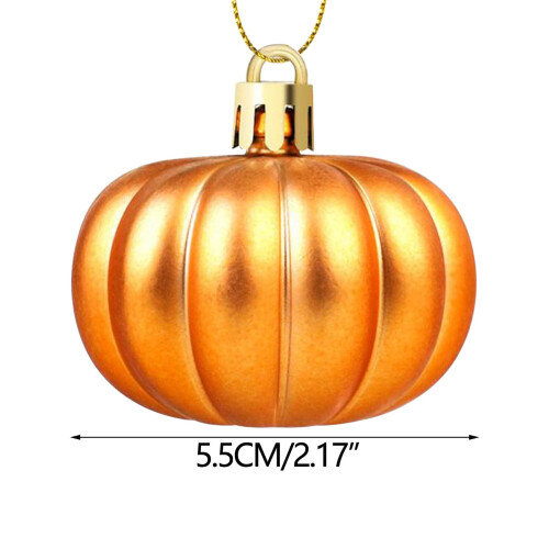Halloween Ghost Hanging Pumpkin Decor Acrylic Matte Orange 1